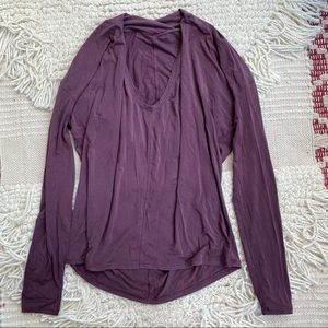 LULULEMON attic plum purple Deep Stretch long sleeve tee 6